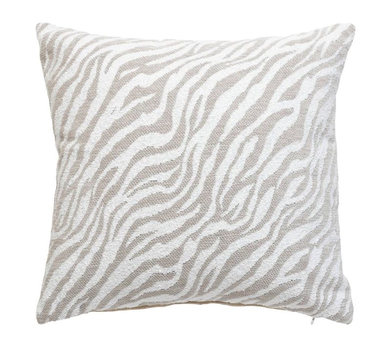 Housse De Coussin Jeni Chenille Beige Lin 40x40cm
