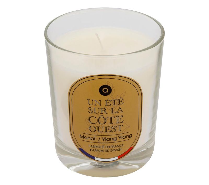 Bougie Parfumée En Verre "nibi" 180g Monoï et Ylang Ylang