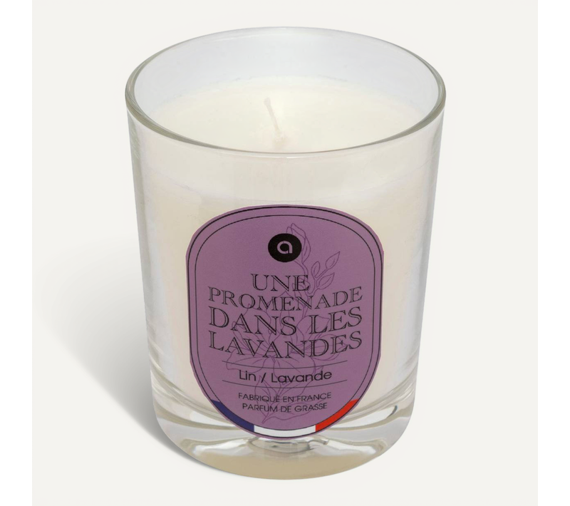 Bougie Parfumée Nibi Lin Et Lavande 180g