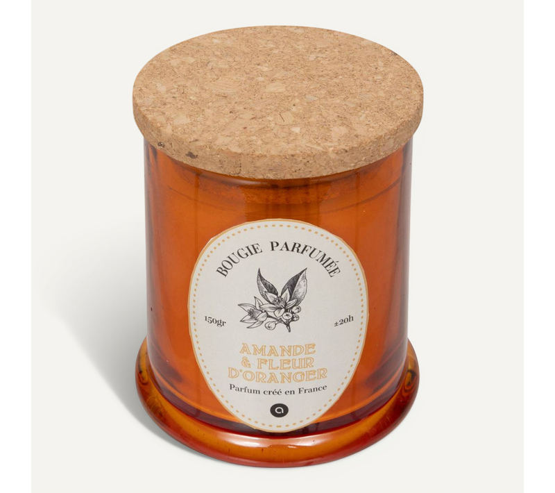 Bougie Parfumée Hapo 150g Pot En Verre Avec Couvercle Amande