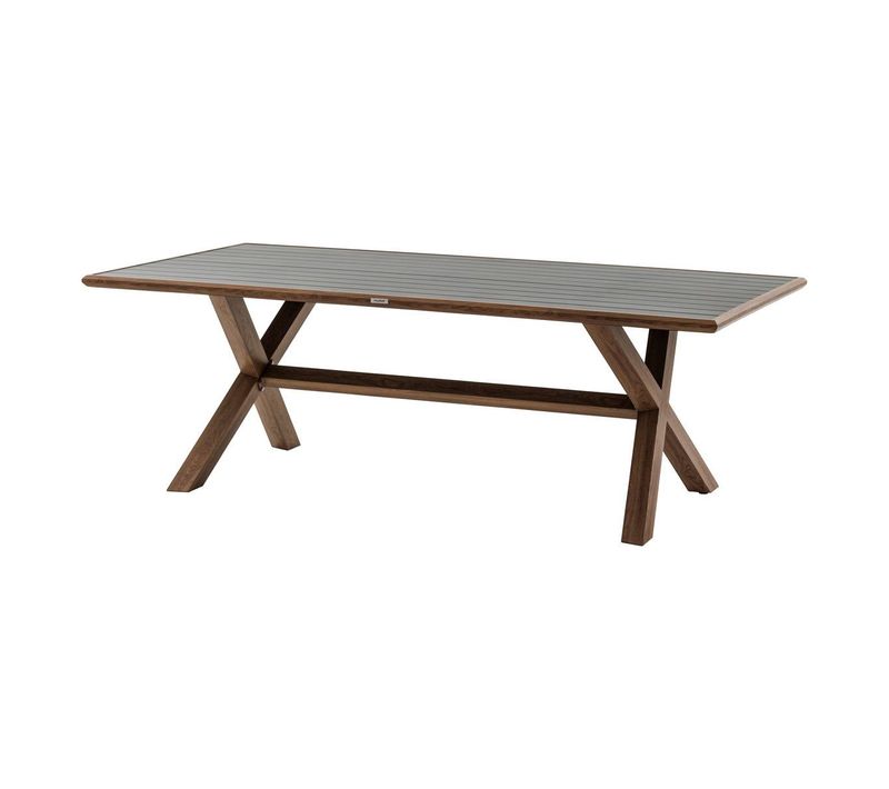 Table De Jardin "axiome" Honey et Graphite 8 Places En Aluminium
