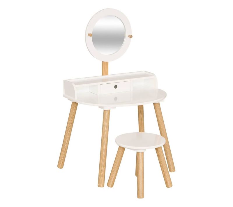 Coiffeuse Enfant Bella 89 Cm Avec Tabouret