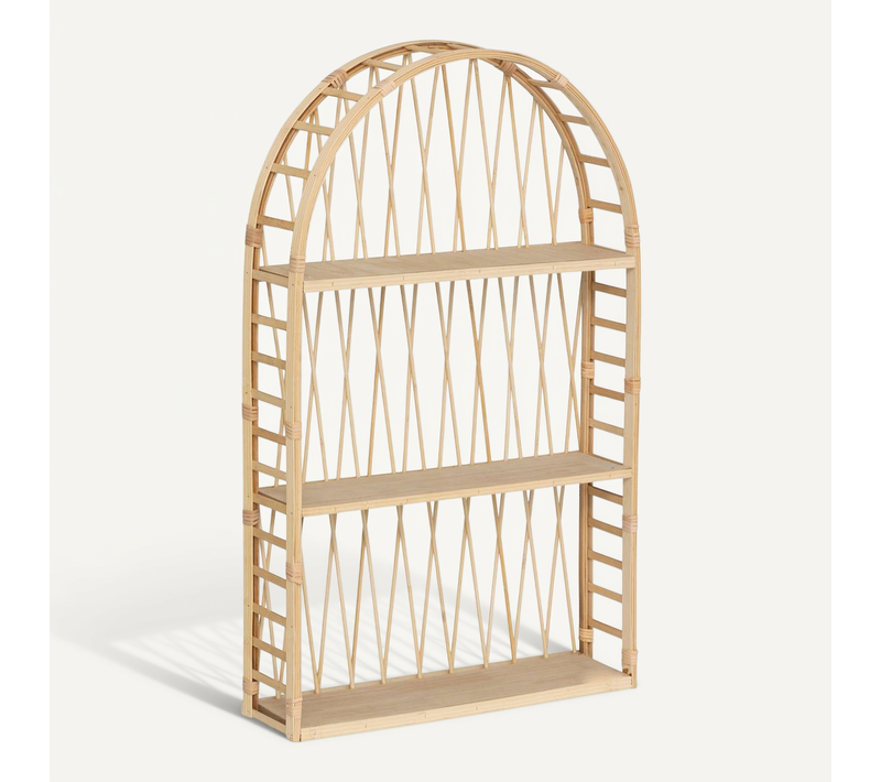 Etagère Murale "anahi" Bambou Beige 74x45cm