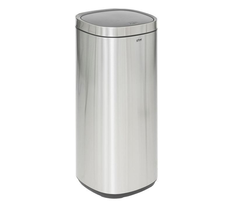 Poubelle Haute En Acier Inox 50 Litres Ouverture Par Pression