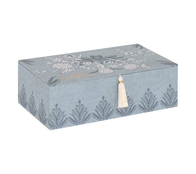 Boîte à Couture "wild" Céramique Bleu Clair 30x18,5cm