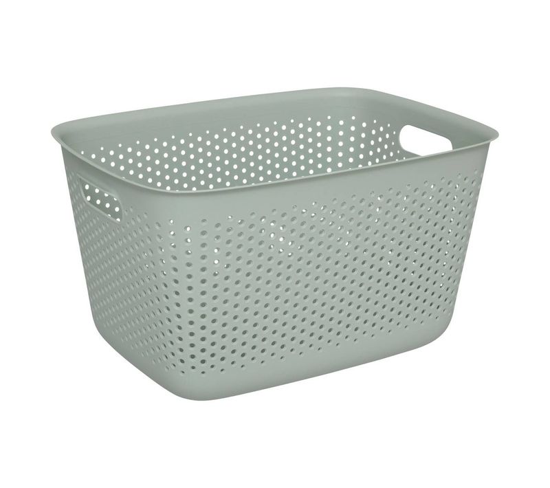 Panier "tila" 17l Sauge En Plastique