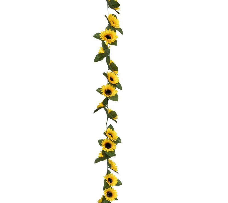 Guirlan De Tournesol Artificielle "naki" Jaune H180cm