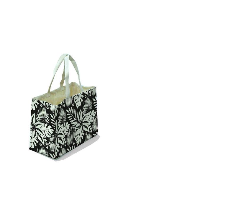 Sac De Shopping En Coton À Motif Jungle 50x35cm
