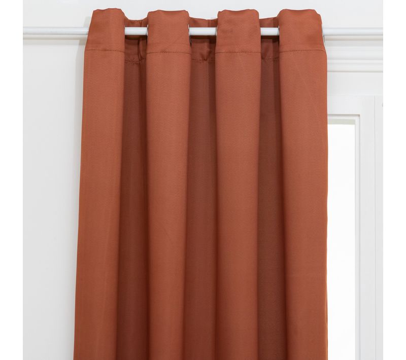Rideau à Oeillets Occultant Terracotta 140 X 260 Cm