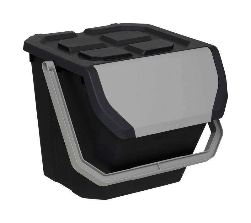 Poubelle De Tri 24l En Plastique Noir