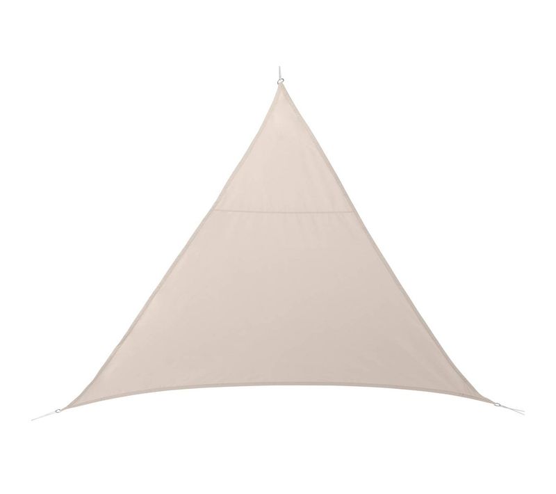 Voile D'ombrage Triangulaire "curacao" Blé 4 X 4 X 4m En Polyester