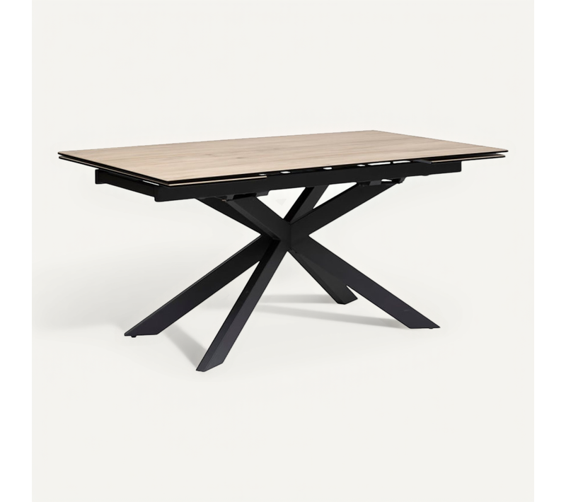 Table à Manger 160/240 X 90 Cm Extensible Boot Effet Bois Atmosphera