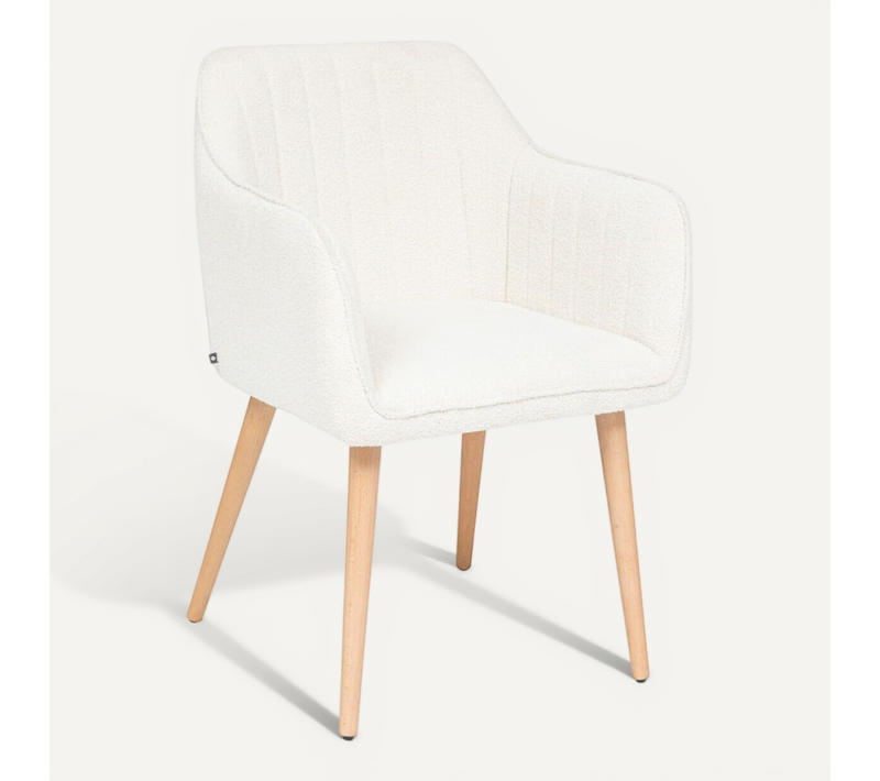 Fauteuil Repas Visoca Bouclette Blanc Atmosphera