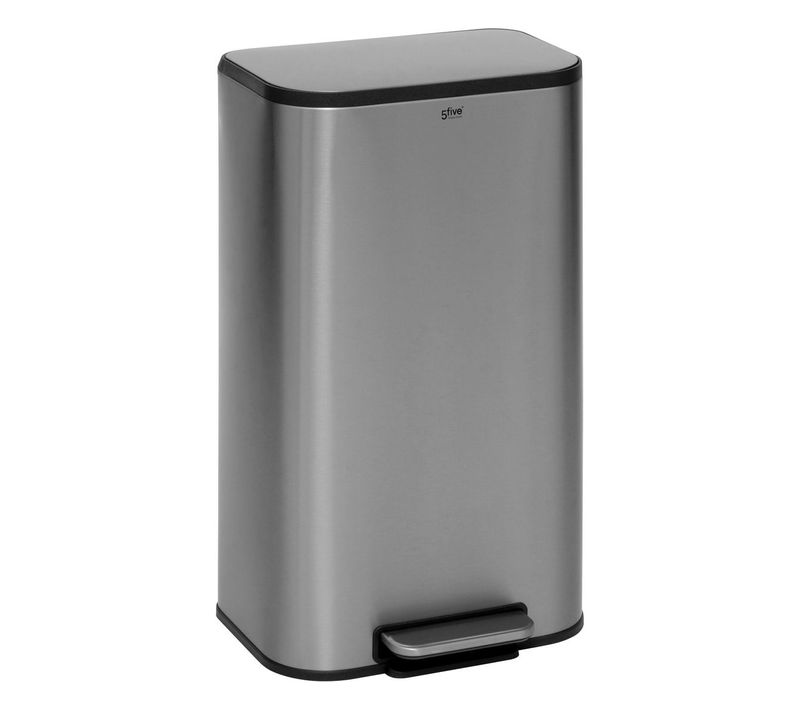 Poubelle Haute En Acier Inox Finition Mat 30 Litres Ouverture à Pédale