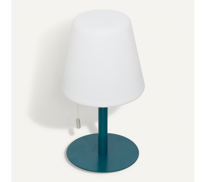 Lampe D'extérieur LED Rechargeable USB Base Acier Bleu D 16 X H 30 Cm
