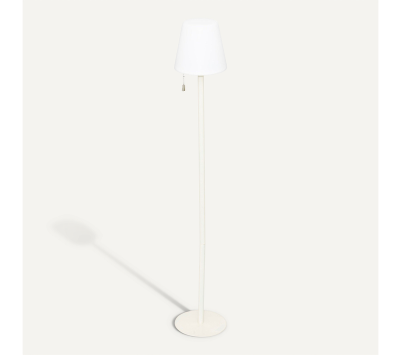 Lampadaire D'extérieur LED Rechargeable USB Base Acier Beige D 18 X L 105.5 Cm