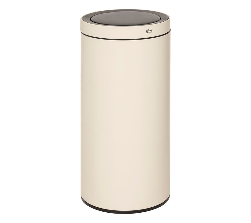 Poubelle En Métal Beige 40 Litres Sensor Ouverture Et Fermeture Automatique