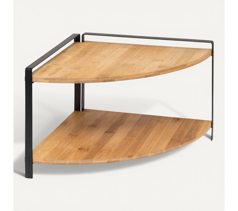 étagère D'angle "ordera" 2 Niveaux Noir