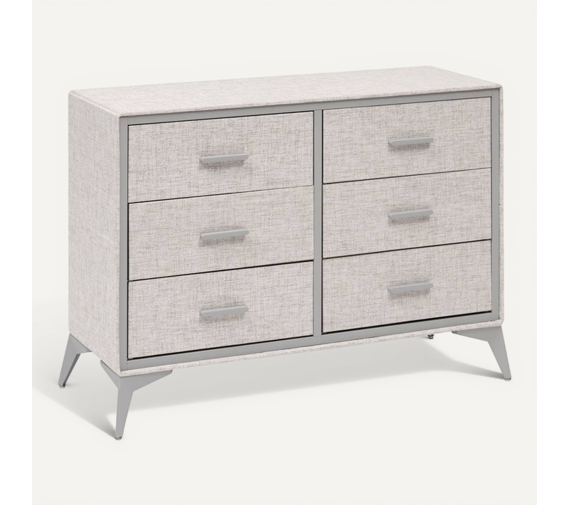 Commode 6 Tiroirs Granite Gris