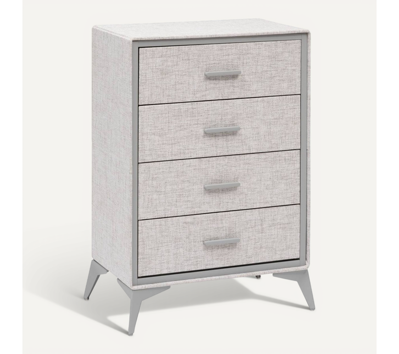 Commode 4 Tiroirs Granite Gris