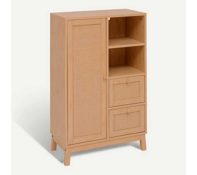 Meuble De Rangement Cane 2 Tiroirs 1 Porte 5five