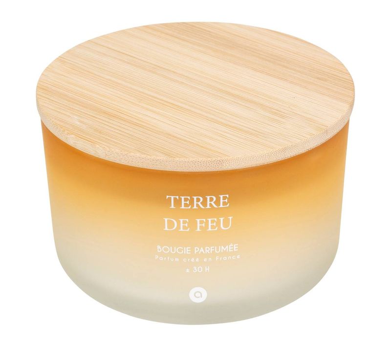 Bougie Parfumée Sana 420g Pot Verre Terre De Feu