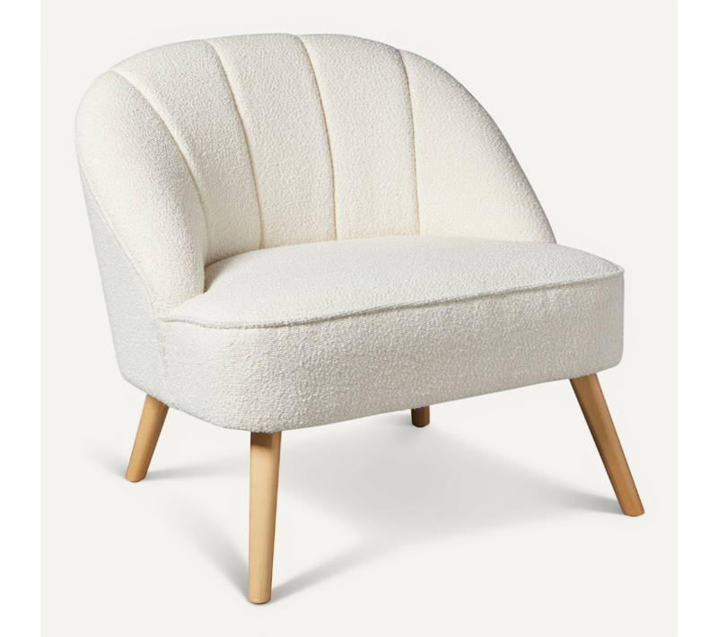 Fauteuil "naova" Bouclette Blanc