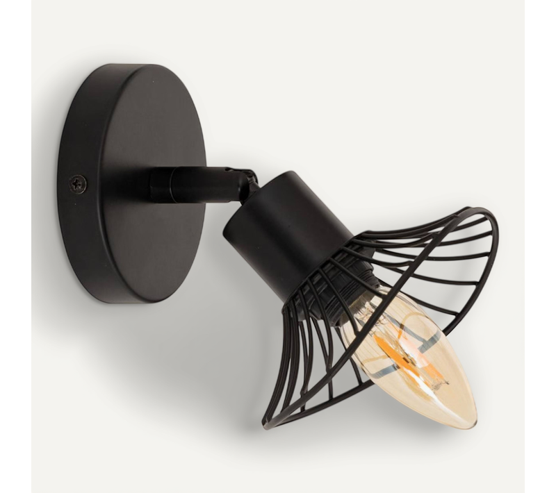 Applique Adelia 10 Cm Métal Noir Atmosphera