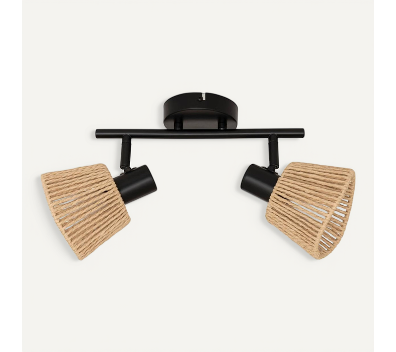 Applique 2 Lampes Myha Métal Et Corde Atmosphera