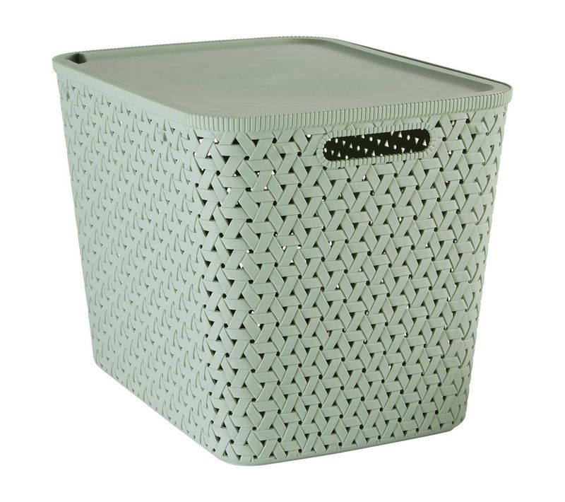 Panier "tressy" En Plastique Sauge 28l
