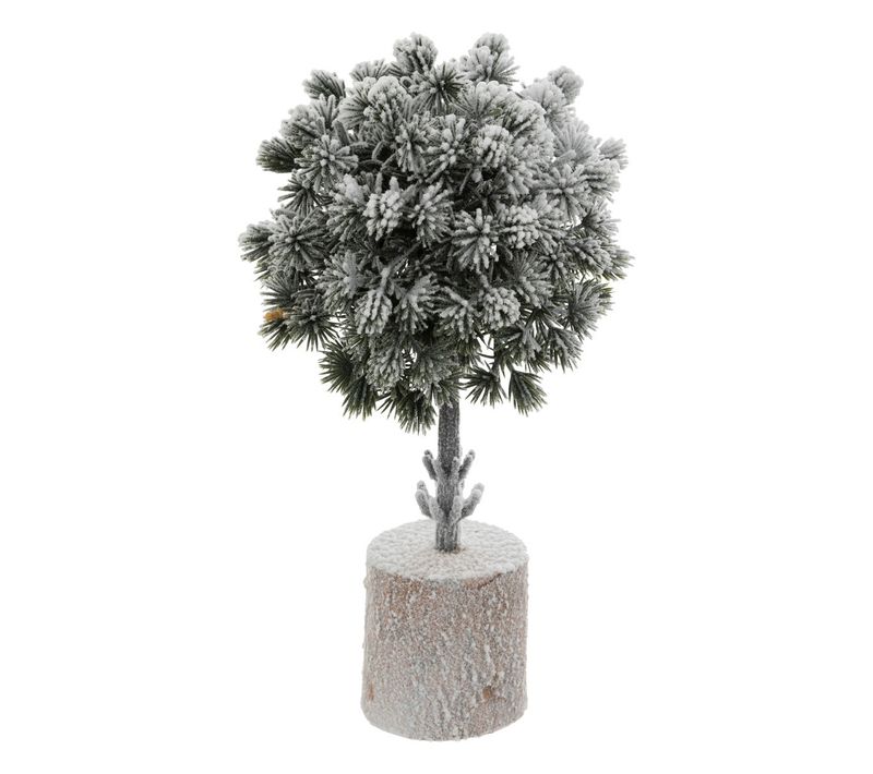 Déco Noël Arbuste Buis Enneigé H 25 Cm