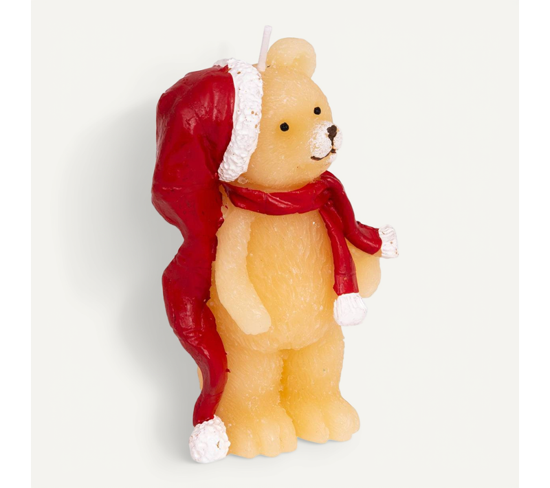Bougie Ours Avec Chapeau Rouge 90 G