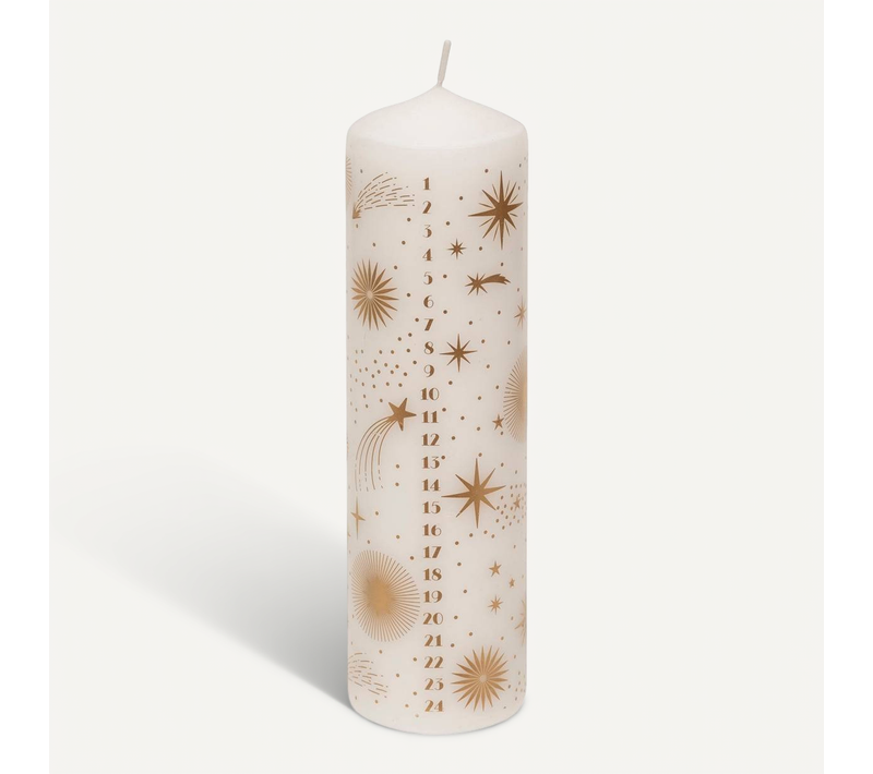Bougie Avent Etoiles D5x18cm