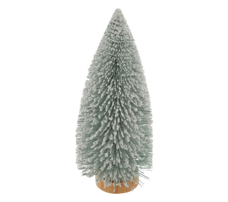Décoration De Noël Sapin De Table Artificiel Vert Enneigé H 35 Cm