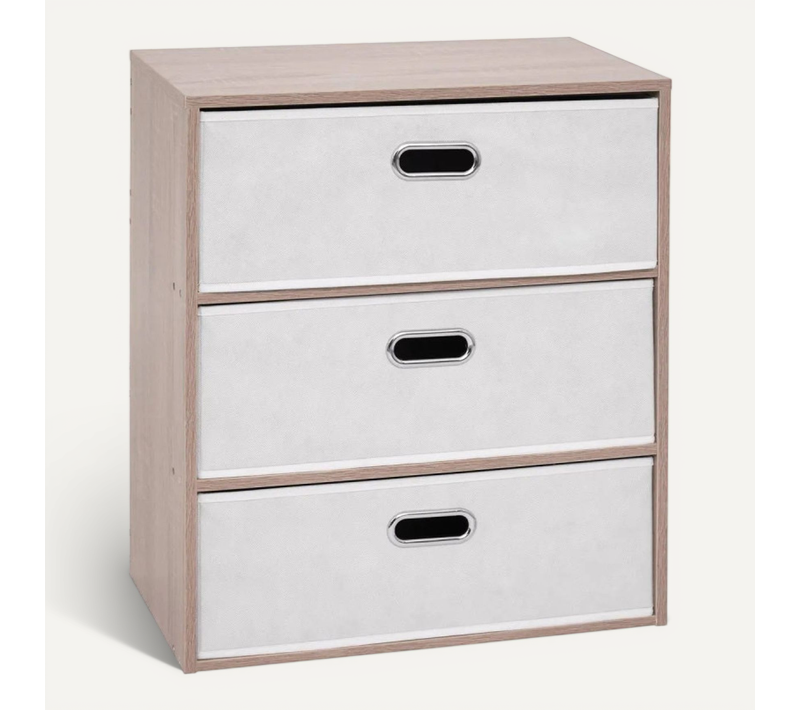 Commode 3 Tiroirs Tissu Beige Dress Up 5five
