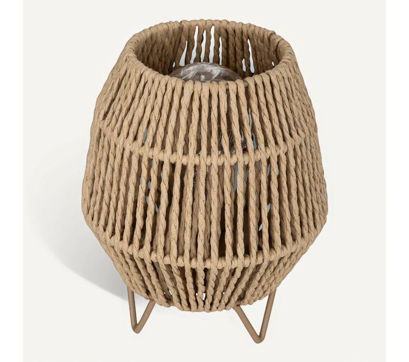 Lampe En Papier Naturel Ida H17cm