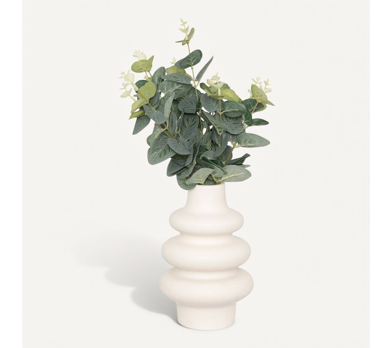 Composition Eucalyptus Avec Vase "suza" H37cm