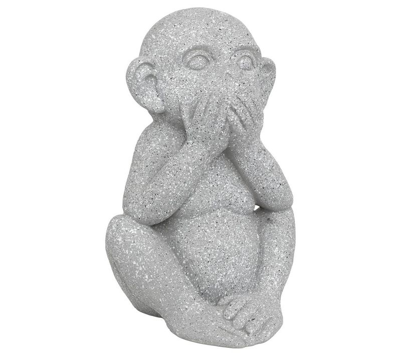 Singe Déco Extérieur Sohel H.42cm Résine Gris