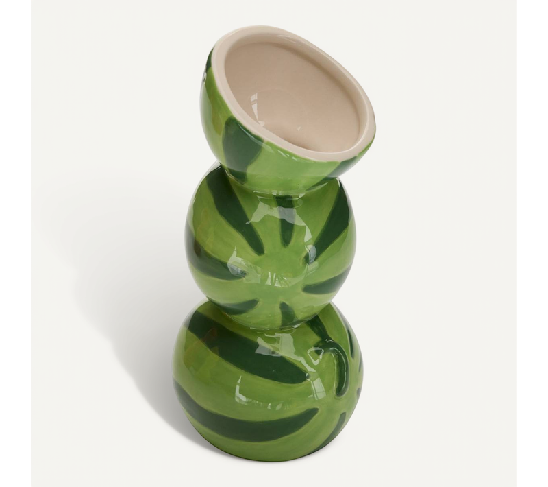 Vase Fruity Pastèque En Céramique 10,5x8,5x19,8 Cm