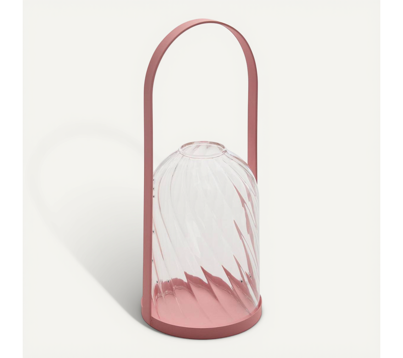 Lanterne Fleur De Rose H20cm
