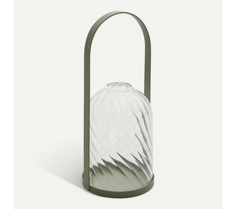 Lanterne Fleur De Rose H20cm