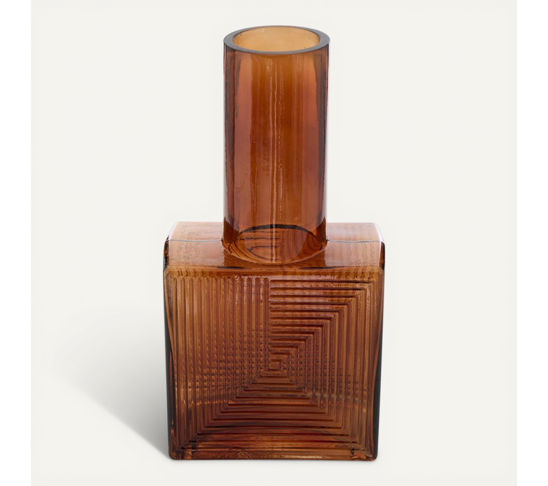 Vase Reso En Verre 13,5x8x26,7cm Marron