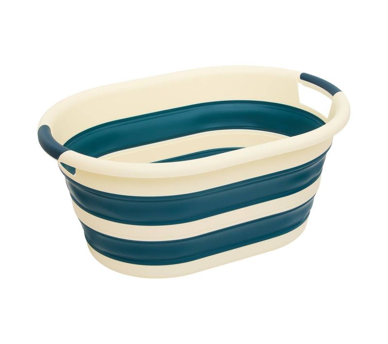 Panier À Linge Rectangulaire 21l Bleu