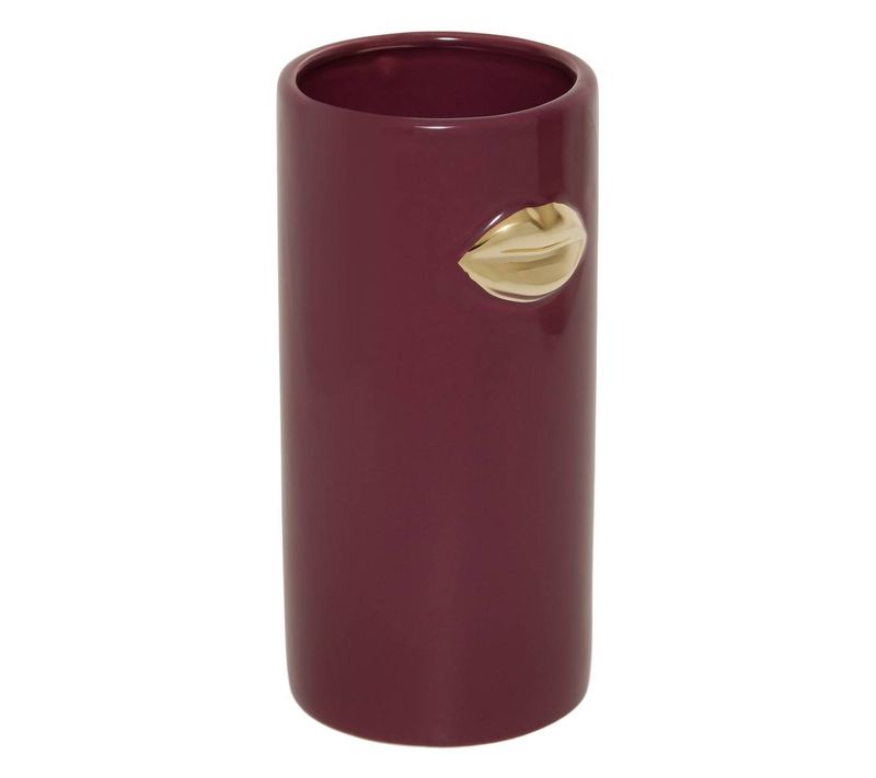 Vase En Céramique Crush H.20cm Grenat