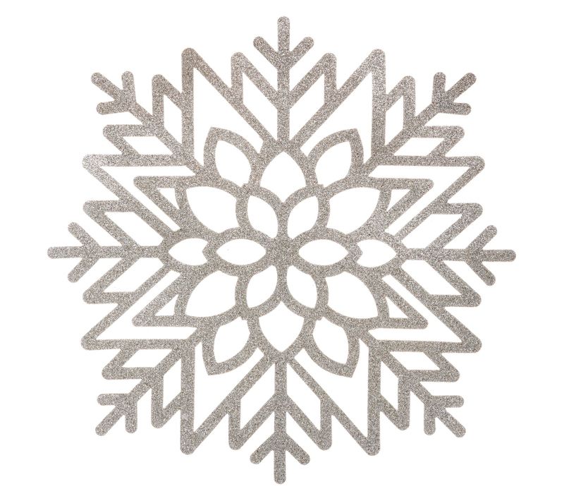 Set De Table De Noël Design Flocon - Diam. 42 Cm - Argent