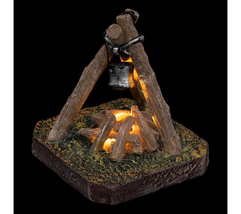 Accessoire Pour Crèche De Noël - Au Coin Du Feu Lumineux à LED