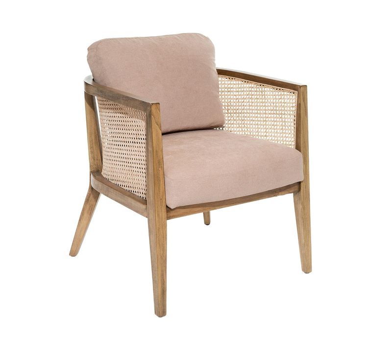 Fauteuil En Bois De Peuplier Et Cannage Rotin