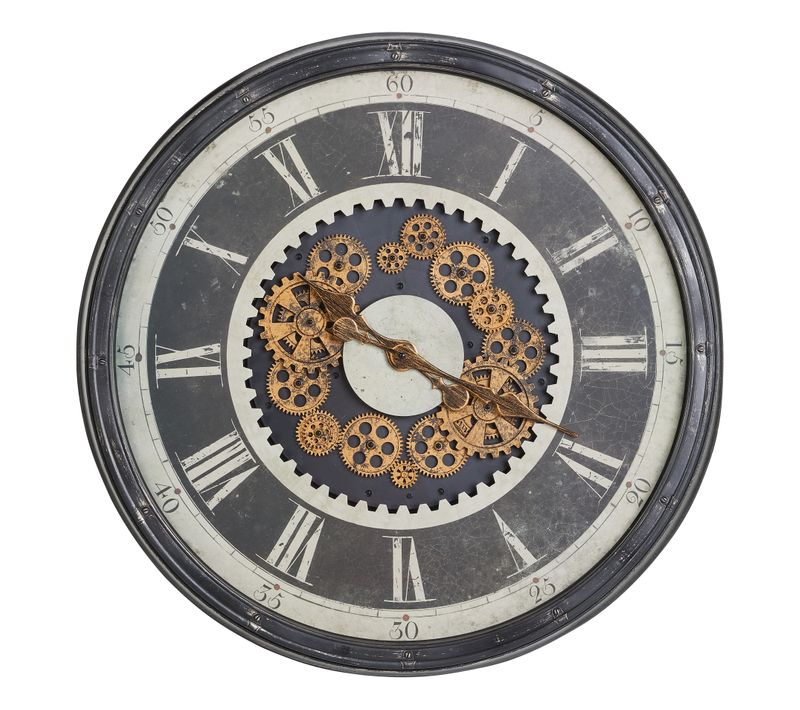 Grande Pendule Murale Style Rétro Et Vintage D 76 Cm