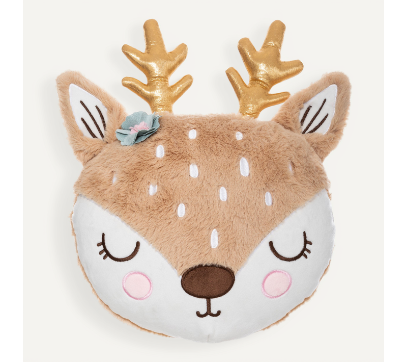 Coussin Tête De Biche Touché Doux 30 X 30 Cm
