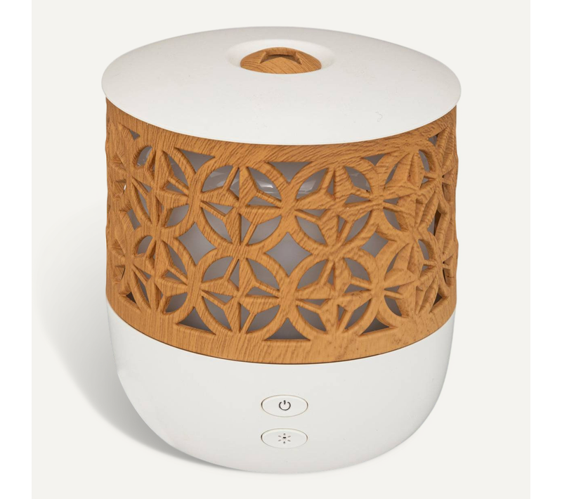 Diffuseur D'huiles Essentielles Blanc Et Bois 100ml